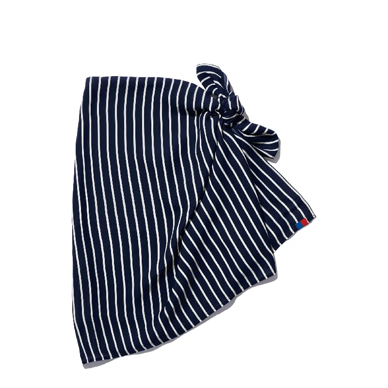 The Silk Elba Pareo - Navy/Cream