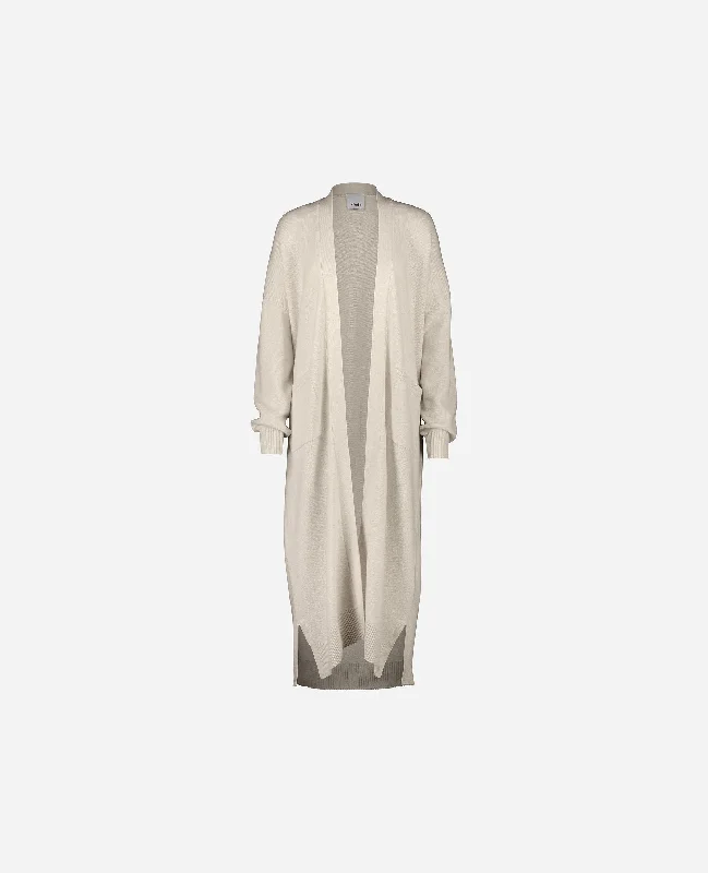 Mantel aus Cashmere-Mischung in Creme