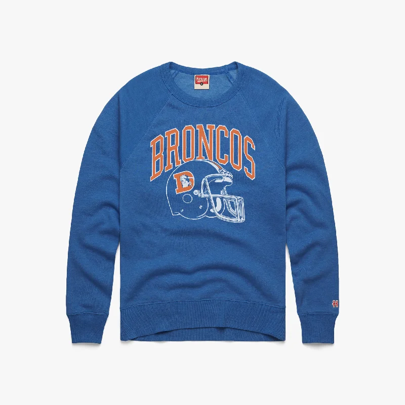 Denver Broncos Helmet Retro Crewneck