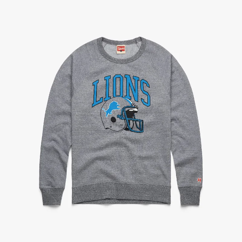 Detroit Lions Helmet Retro Crewneck